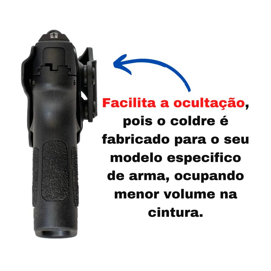 Coldre kydex velado IWB com Flap